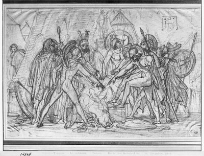 Zeven leiders die een eed afleggen voor Thebe door Anne Louis Girodet de Roucy Trioson